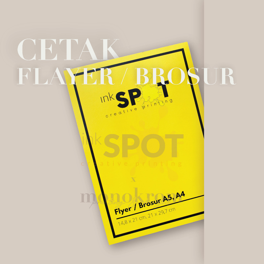

Cetak Brosur Eksklusif (Waterproof / Anti Air) A4 - 1 Muka