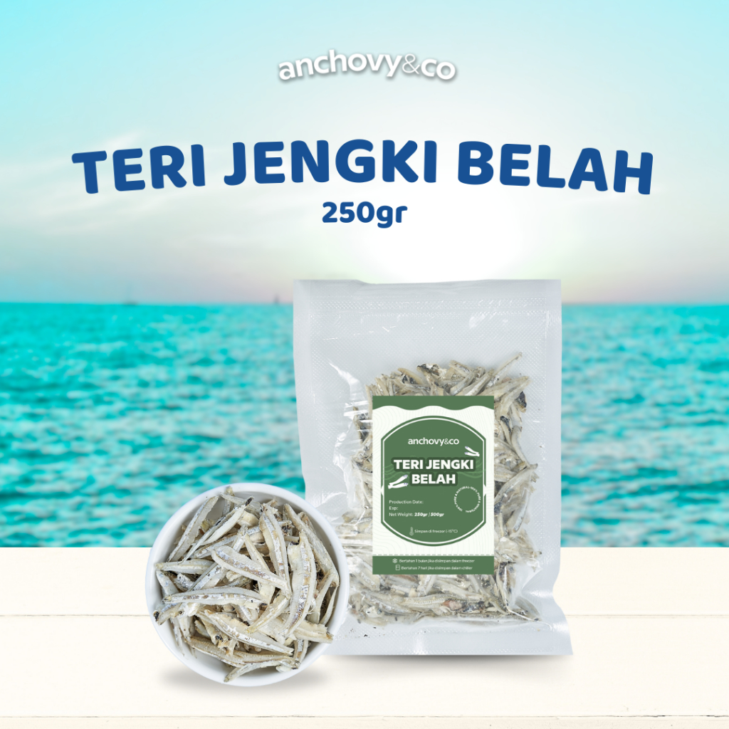 

Ikan Asin Teri Jengki Belah 250gr | Anchovyandco