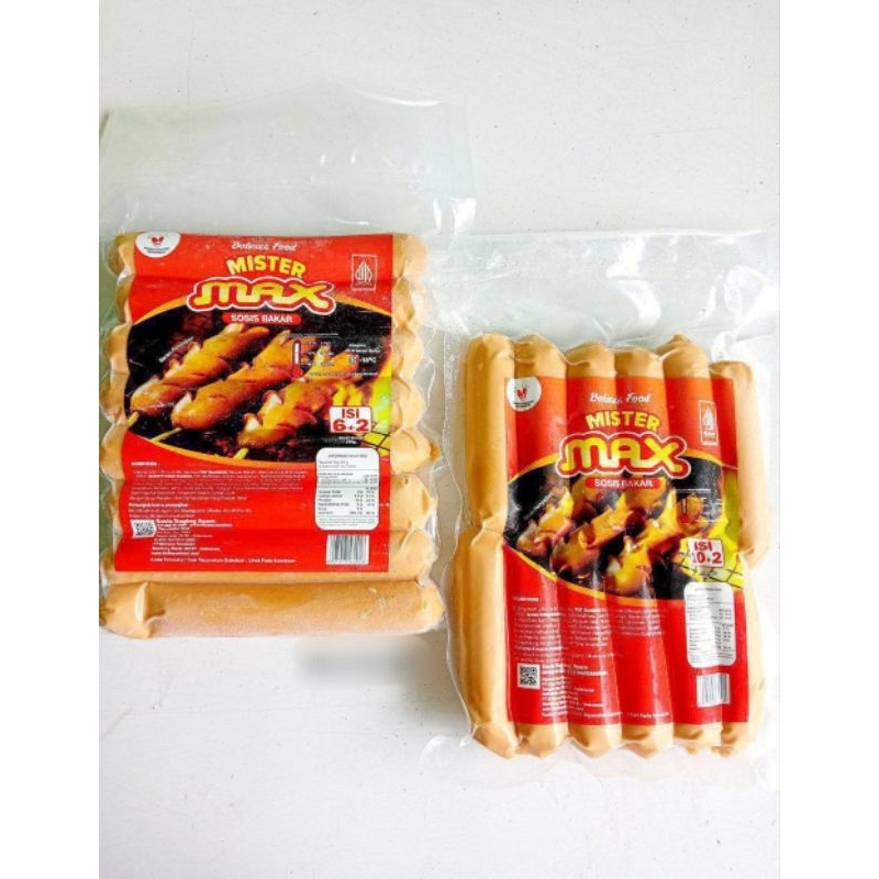 

Mayo Frozen - MISTER MAX SOSIS Jumbo Panjang isi 6+2 Jumbo Mini isi 10+2 500g