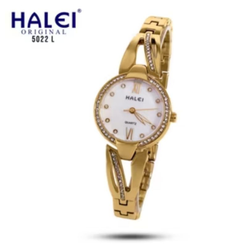 jam tangan Halei wanita original 5022L anti air stainless steel