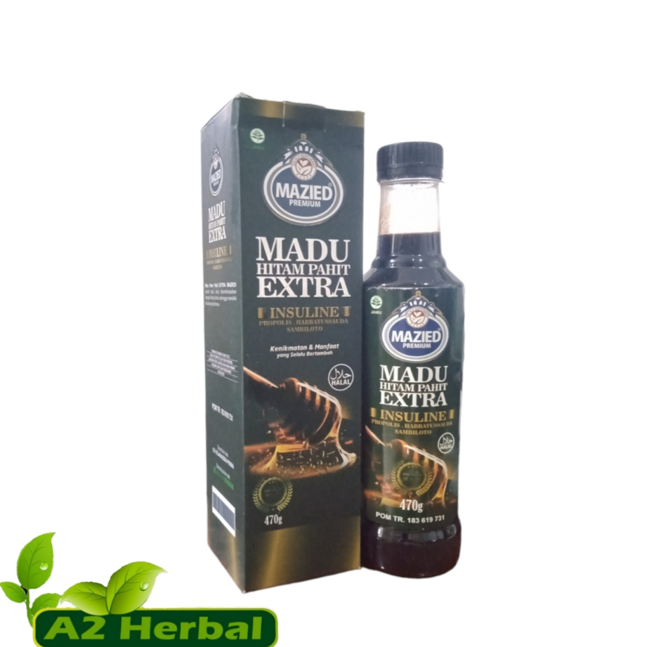 

Madu Hitam Pahit Extra Insulin Propolis & Habbatussauda MAZIED | Mazied Madu Hitam 470gr