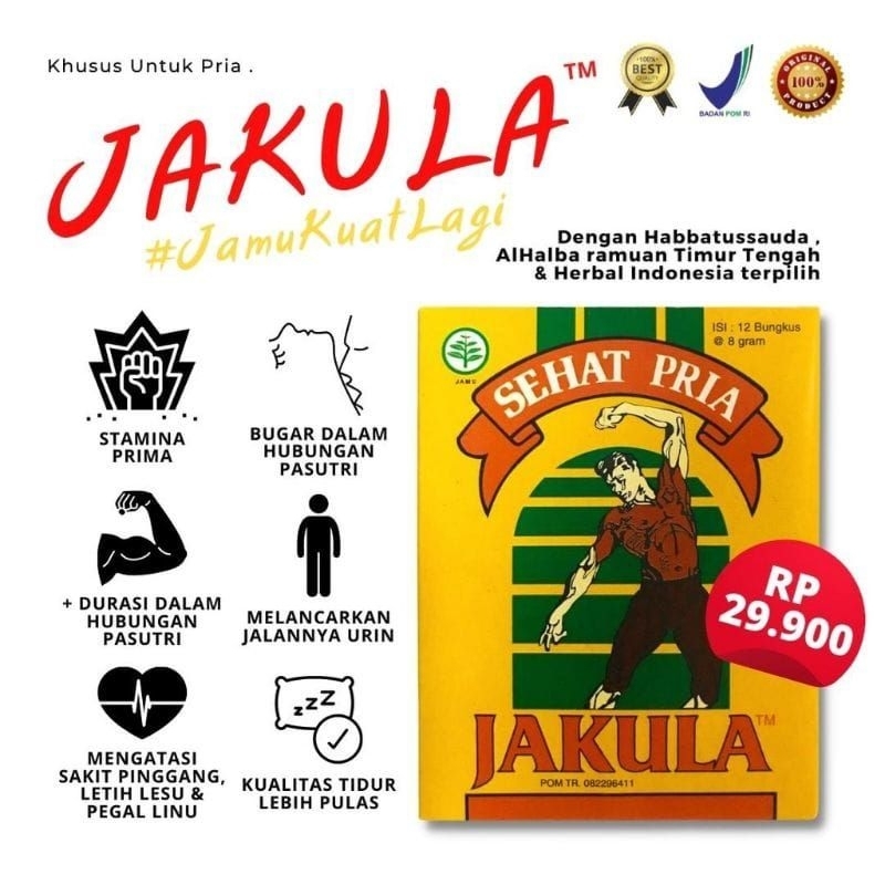 

jamu jakula isi 12 shaset serbuk