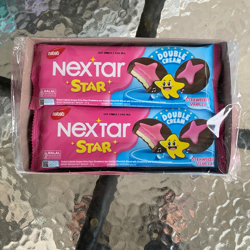 

Nextar star Rasa Strawberry Vanila 1 Pack Isi 10 Pcs