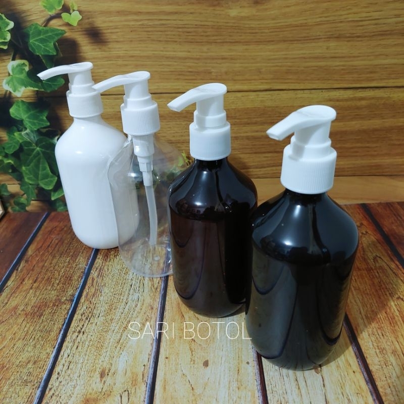 BOTOL PUMP 300ML.MADA TUTUP PUMP PUTIH/BOTOL PUMP 300 ML PET VARIAN WARNA