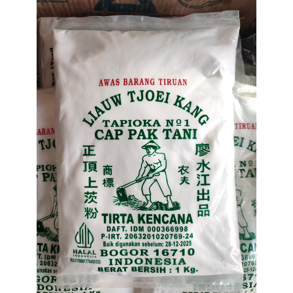 

Tepung Tapioka Cap Pak Tani / Tepung Sagu Tani Liauw Tjoei Kang ASLI - 1 kg