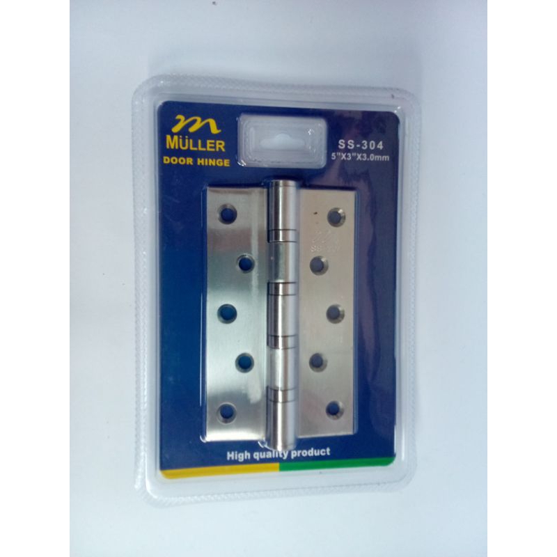 Engsel / 1 set engsel pintu bearing stainless merk muller 5 inch