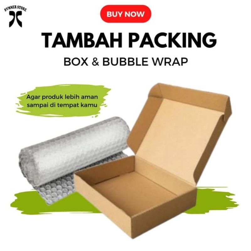 

Luky-Packing Tambahan Kardus+Bubble Wrap Paket Lebih Aman Safety Packing