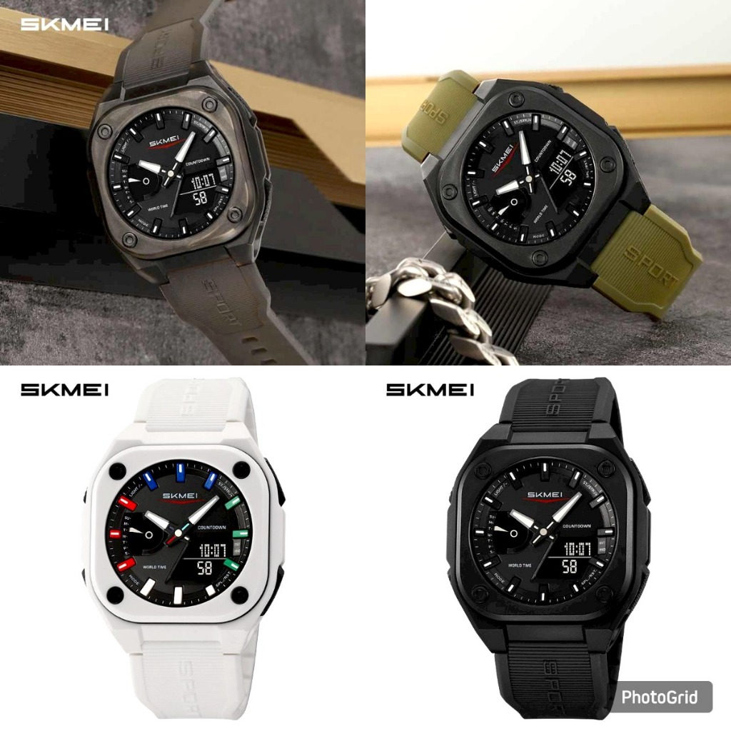 COD/BAYAR DITEMPAT Jamtangan pria rubber dual time SKMEI 2328 Original