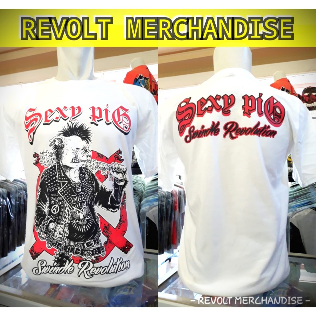 T-shirt SEXY PIG (swindle revolution), kaos sexy pig, kaos band, kaos punk revolt
