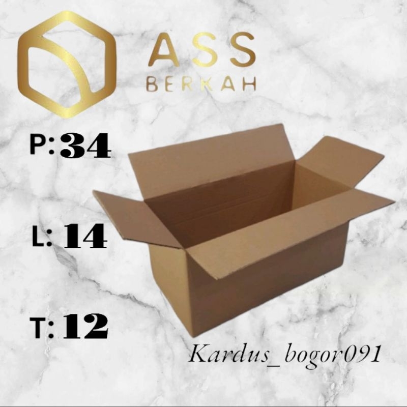 

kardus box packing 34x14x12