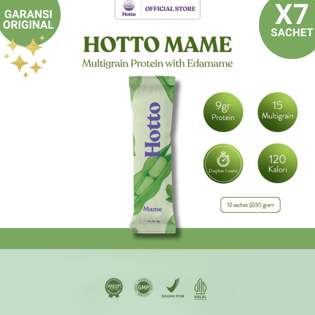 

Hotto Mame 7 Sachet Multigrain Tinggi Protein dengan Edamame Superfood