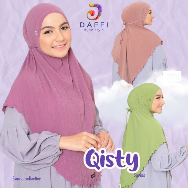 hijab style original QISTY by DAFFIHIJAB bergo hightwist plisket padi