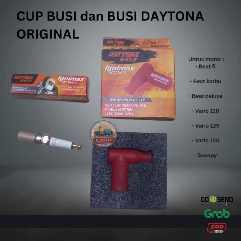 Cup busi daytona dan busi daytona untuk motor beat vario scoopy