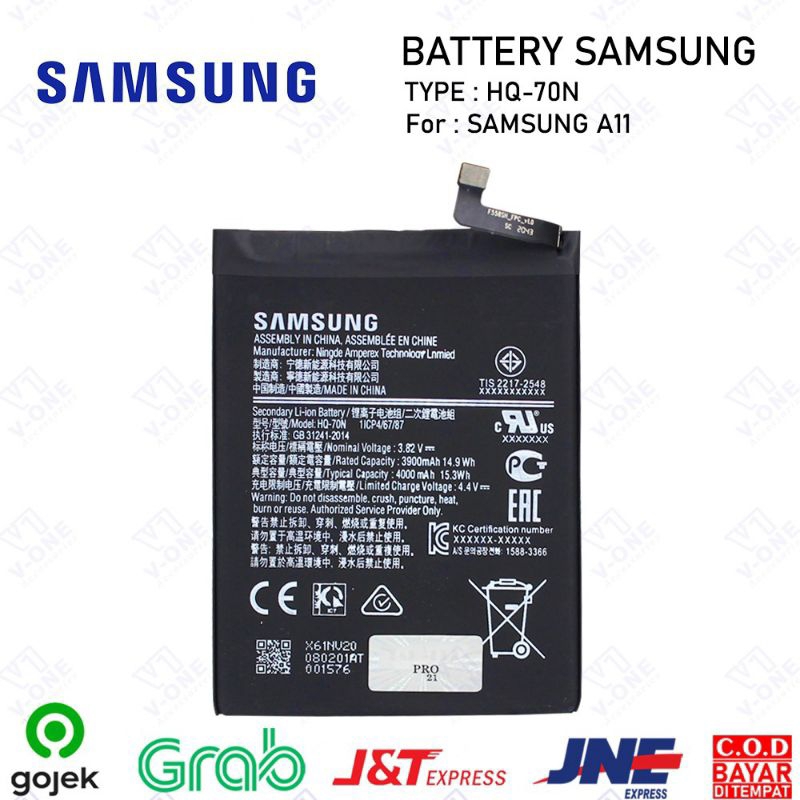 BATRE BATERAI ORIGINAL HANDPHONE SAMSUNG GALAXY HQ-70N A11 NEW BATRE SAMSUNG GALAXY A11