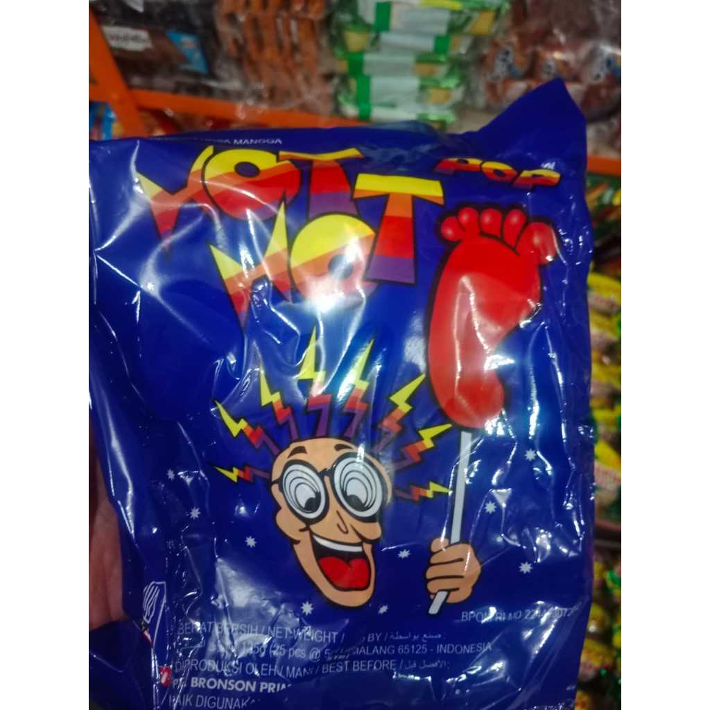 

PERMEN HOT HOT POP LOLIPOP KAKI ISI 25 | PERMEN JADUL