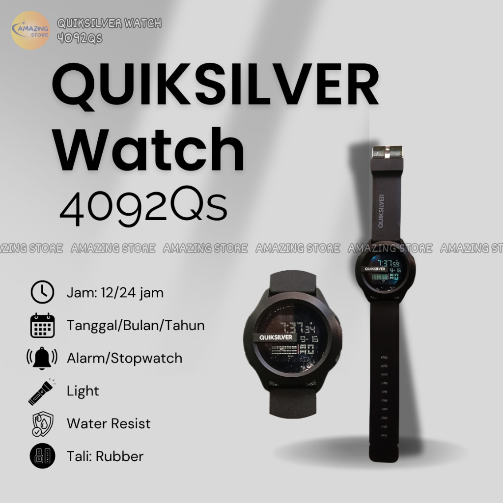 Quiksilver Watch 4092Qs Rubber Pria Original