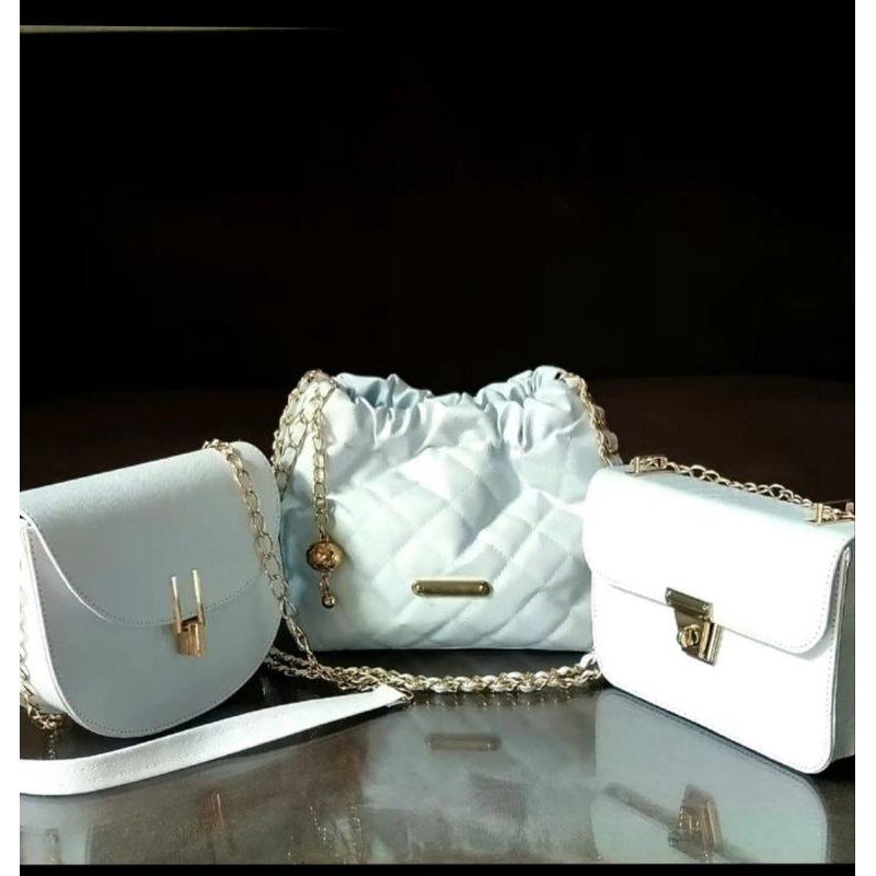 Paket Hemat 3pcs Tas selempang Wanita (kelly.bella.croco