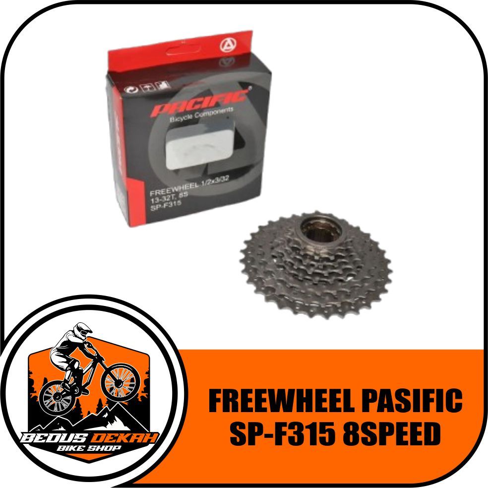 Freewheel PASIFIC 8 Speed / Freewheel Sprocket Gear PACIFIC Sepeda 8 Susun 1/2 x 3/32 x 8 SPEED SP-F