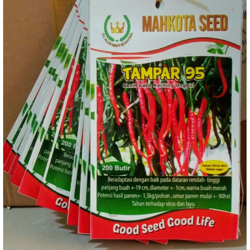 benih cabe keriting lokal unggul 200 butir