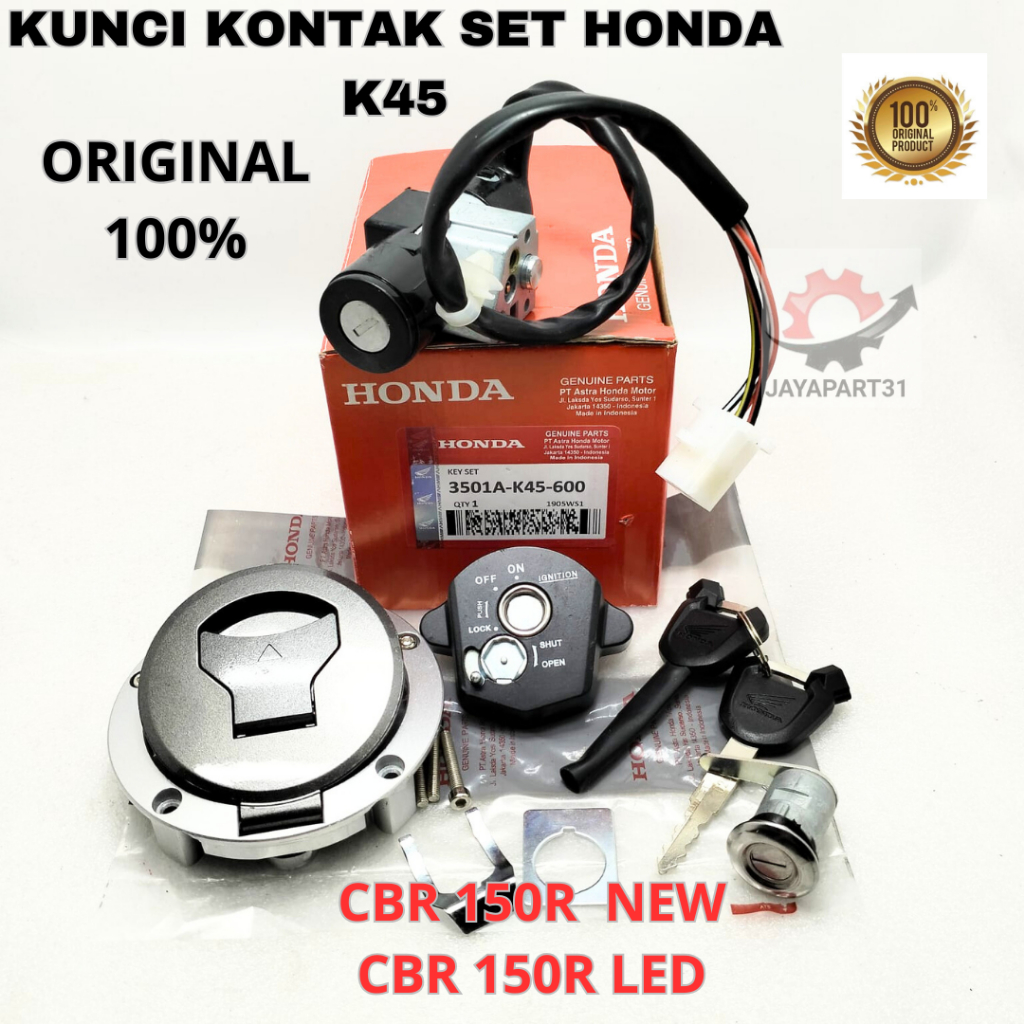 KUNCI KONTAK SET TUTUP TANGKI HONDA CBR150R NEW , CBR 150R LED ASLI ORIGINAL