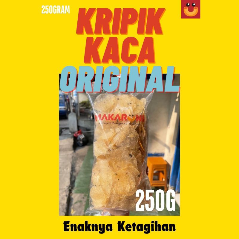 

Keripik Kripik Kaca Kripca Asin Daun Jeruk 250 Gram Makaruni Official