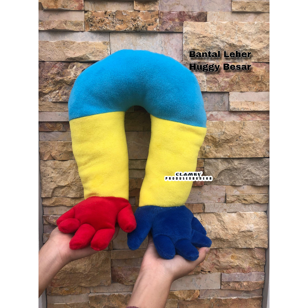 Bantal Leher Huggy Wuggy | Huggy Molor | Bantal Travel