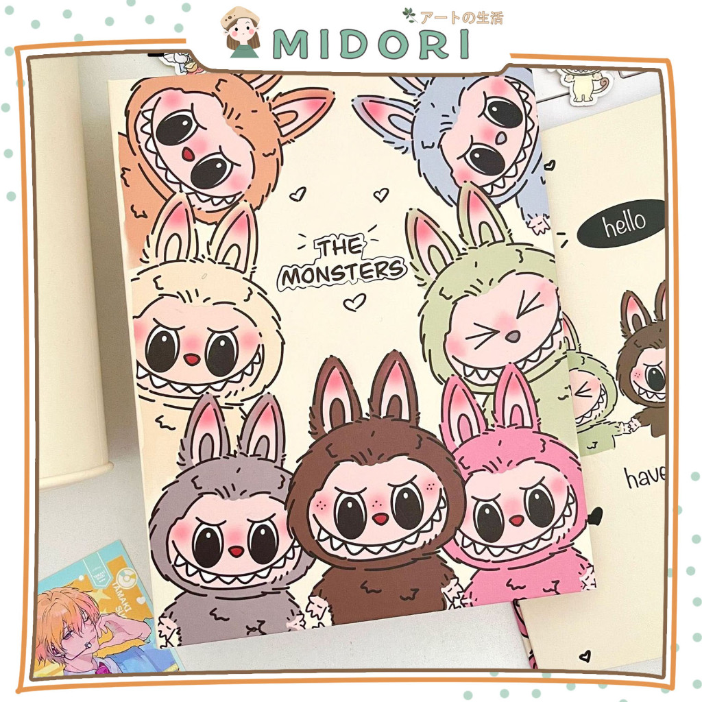 

[MIDORI] Binder A5 6RING Motif LABUBU Cute Cartoon The Monster - E0059