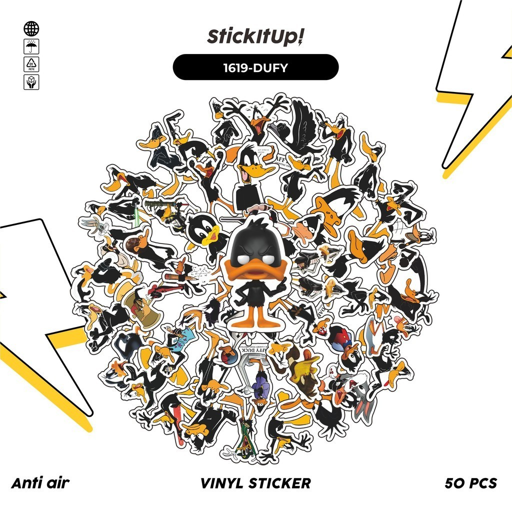 

COD✨ 100 Pcs Stiker Pack LOONEY TUNES CHARACTER DAFYY DUCK Lucu Aesthetic Vynil Waterproof untuk Freebies Sticker Buku Journal Casing HP Laptop