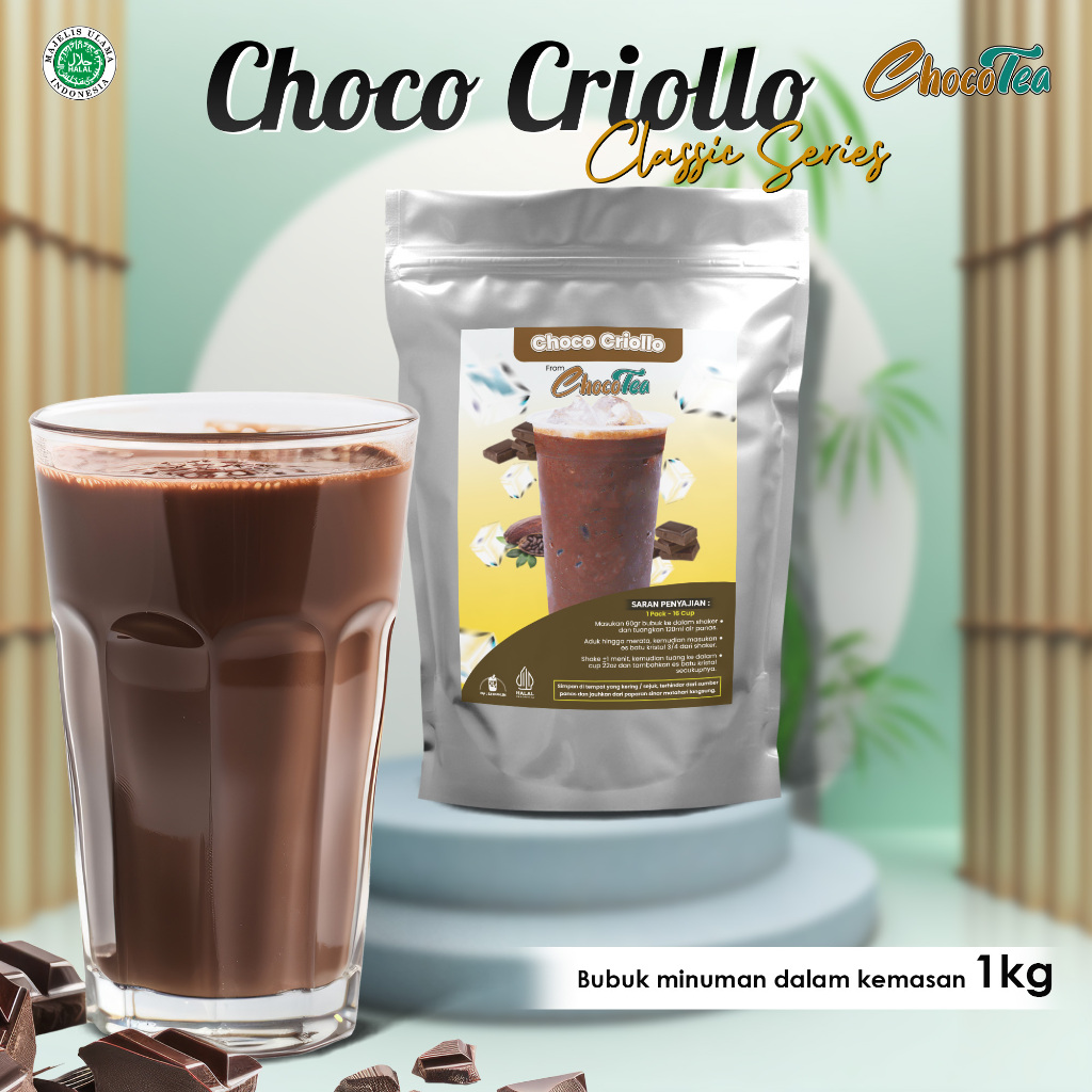 

BUBUK MINUMAN CHOCO CRIOLLO 1KG / SERBUK SEDUH ANEKA RASA / ICE SHAKE ES KEKINIAN / POWDER DARK CHOCOLATE COKELAT COKLAT CRIOLO TARO MATCHA COOKIES CREAM VIRAL BANYAK PILIHAN VARIAN KEMASAN 1 KG 1000GRAM 1000 GRAM ENAK NIKMAT CREAMY LEZAT SUPPLIER