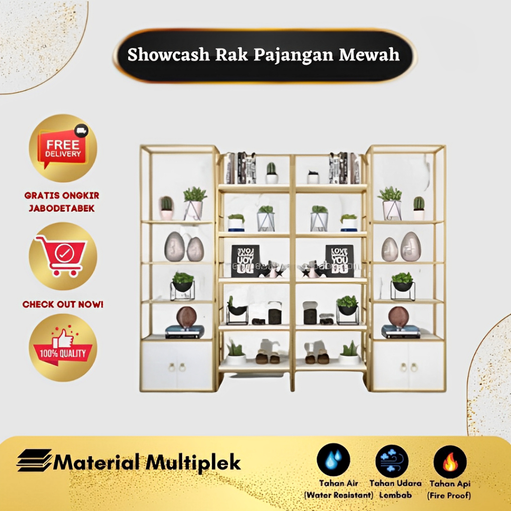 [R221] Showcash Rak Pajangan 1 set isi 4 model laci bawah kanan kiri