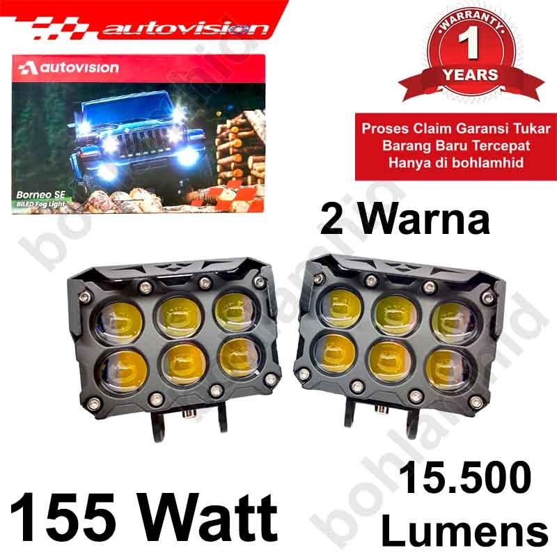 L-Lampu Tembak Sorot Autovision Borneo SE 155W Foglamp 15500Lumen 6 Mata