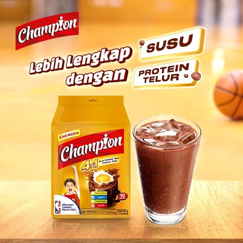 

Energen Champion - Minuman Cokelat Malt - 1 Pack Isi 10 Sachet