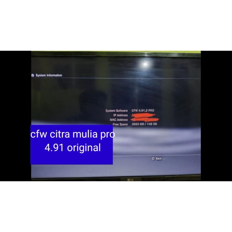 cfw citra mulia 4.91 2 pro original software update PS3 via flashdisk