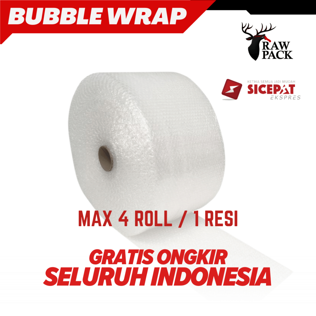 

IK6 Bubble Wrap 30 CM x 50 METER Tebal & Kuat (Hitam & Bening) 2,5 Kg
