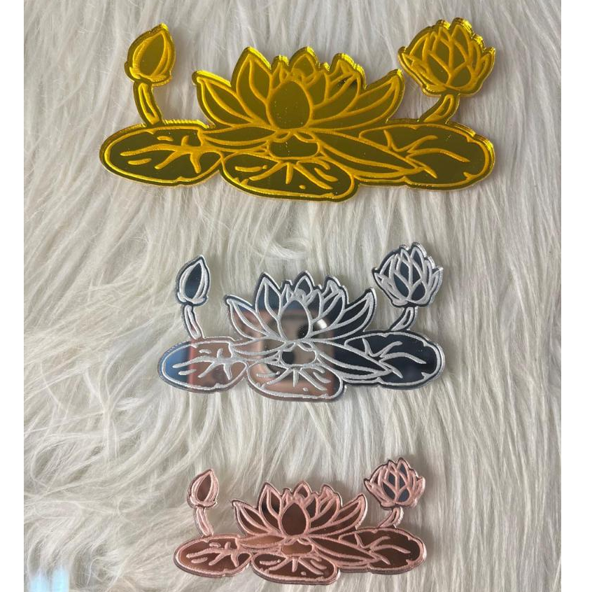 Teratai Logo PSHT Akrilik / Dekorasi Mahar Akrilik / Tambahan Tetes Air