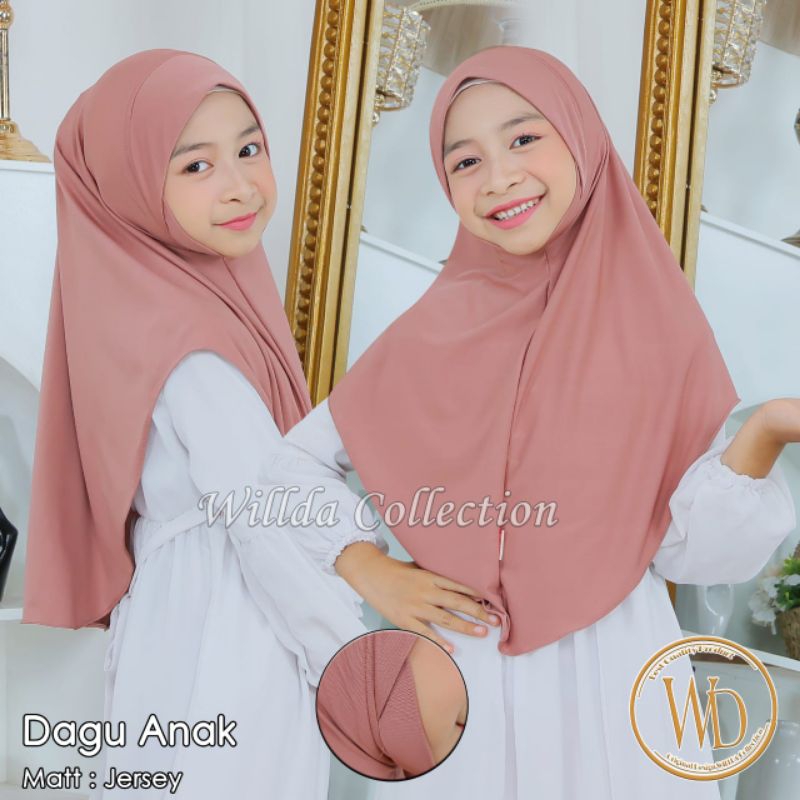 hijab anak Wilda collection Malay dagu anak/kerudung anak dagu model malaysia