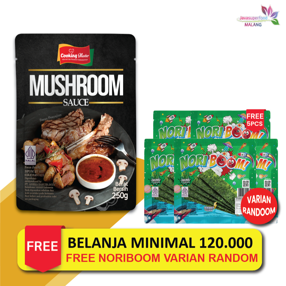 

Cooking Master - Saus Jamur / Mushroom Sauce Saus Jamur Mushroom Sauce 250g