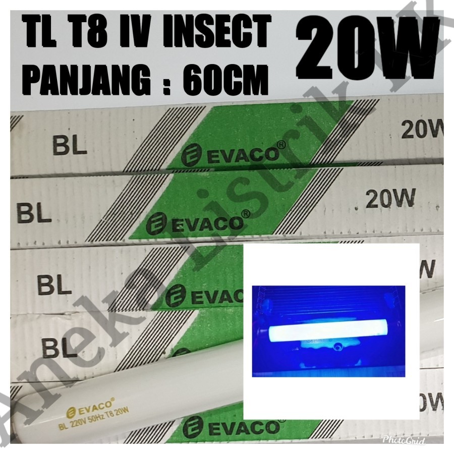 EVACO TL 10W 15W 20W UV INSECT KILLER SERANGGA NYAMUK TLD T8 REFILL
