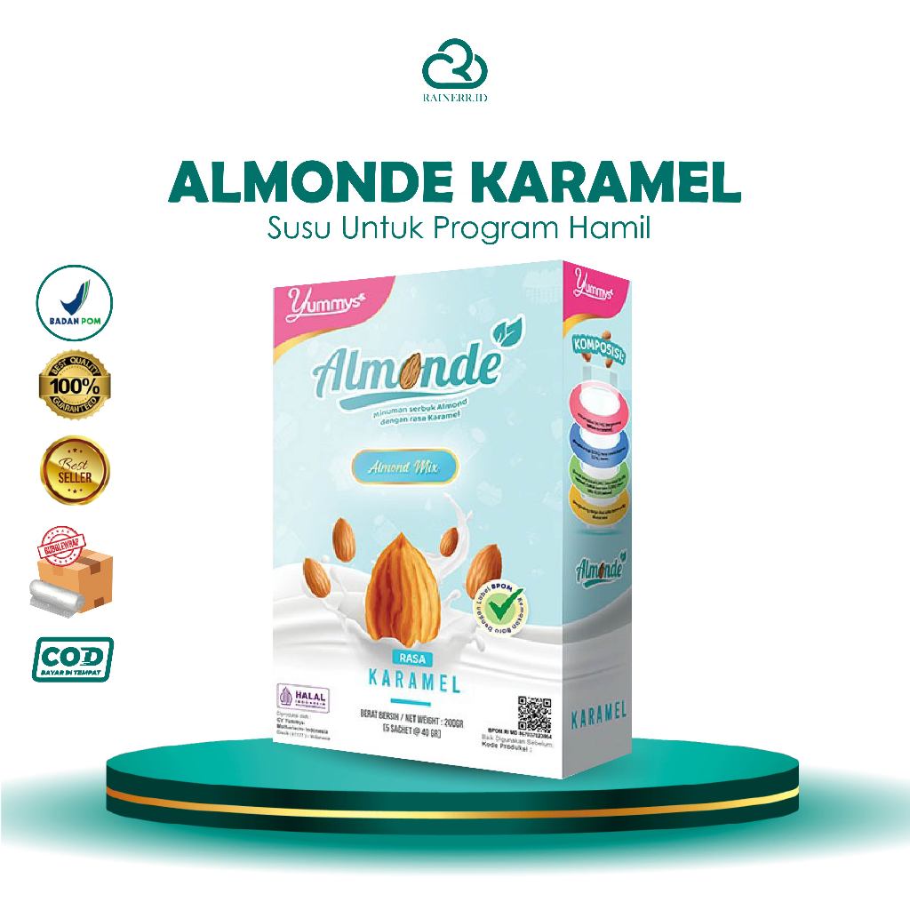 ALMONDE  ALMOND KARAMEL untuk ibu hamil & Program Hamil Almonde Susu Ibu Hamil Almonde Susu Promil