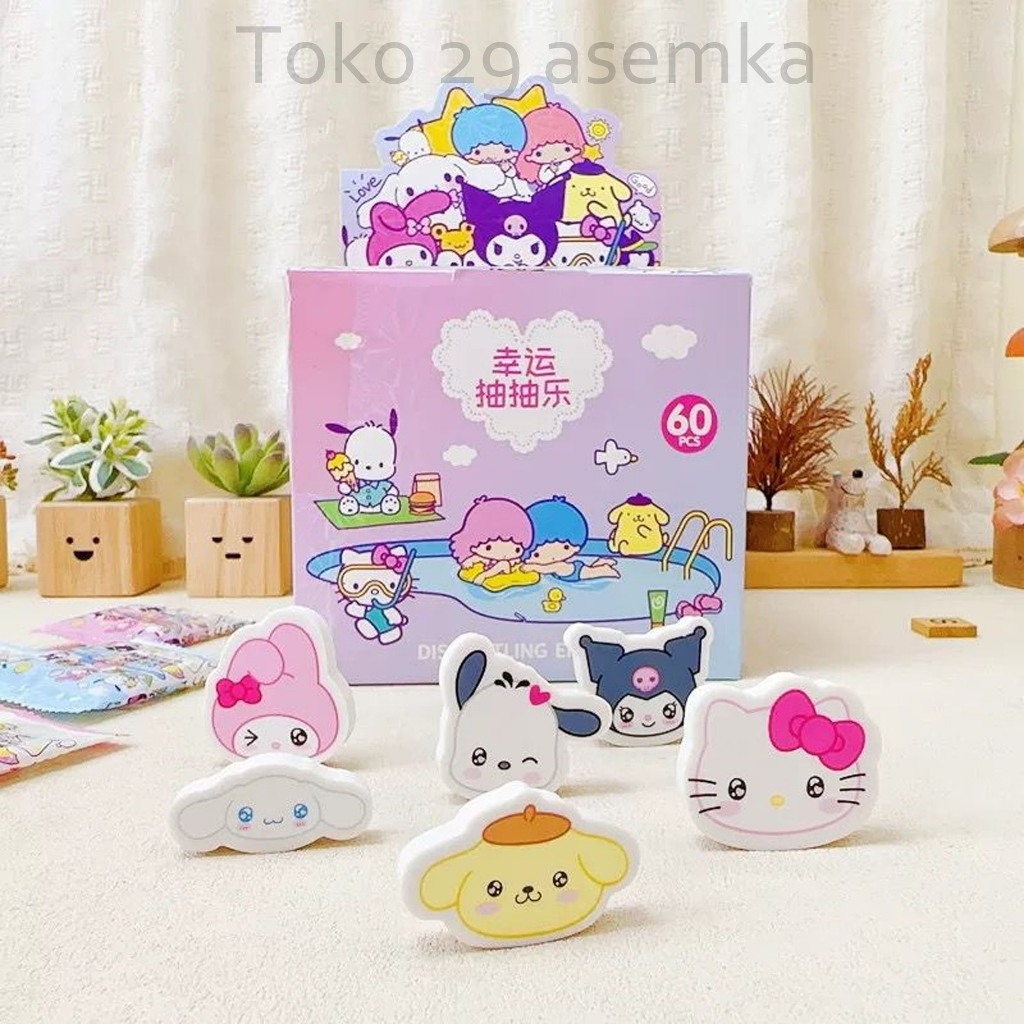 

PENGHAPUS MYSTERY BLIND BOX SANRIO V2 BLIND BOX BLINDBOX HAPUSAN SETIP STIP ERASER LUCU UNIK COD