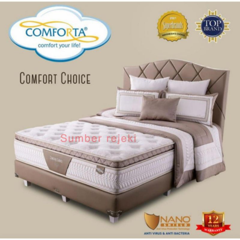 comforta comfort choice 180 x 200 matras springbed fullset 180 kasur spring bed 180x200 full set