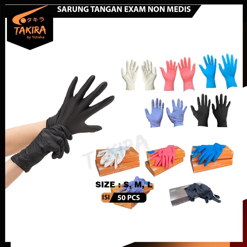 Sarung Tangan Karet Non medis isi 50 pcs / Latex Glove murah