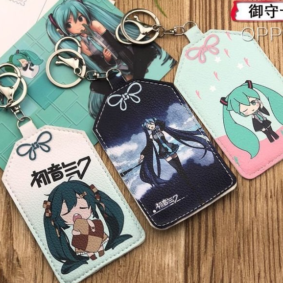 

Photocard ID Holder Kulit Keyring Keychain Gantungan Kunci Anime Hatsune Miku Sword Art Online Cahol