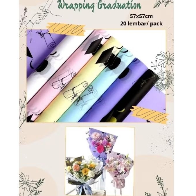 

Wrapping Graduation / Kertas Bouquet Wisuda /3145