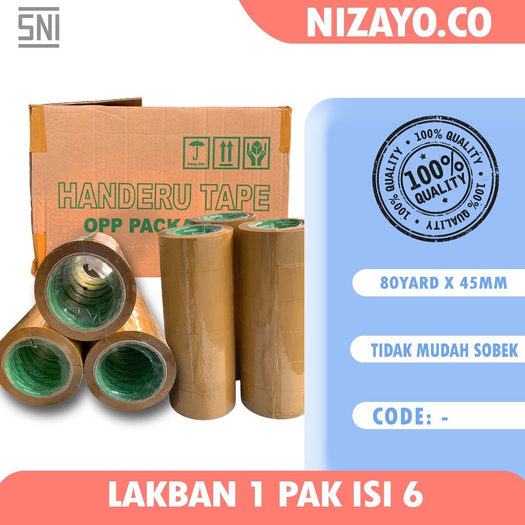 

Isi 6 Lakban Cokelat Handeru Premium Termurah Bisa COD Bayar Di Tempat