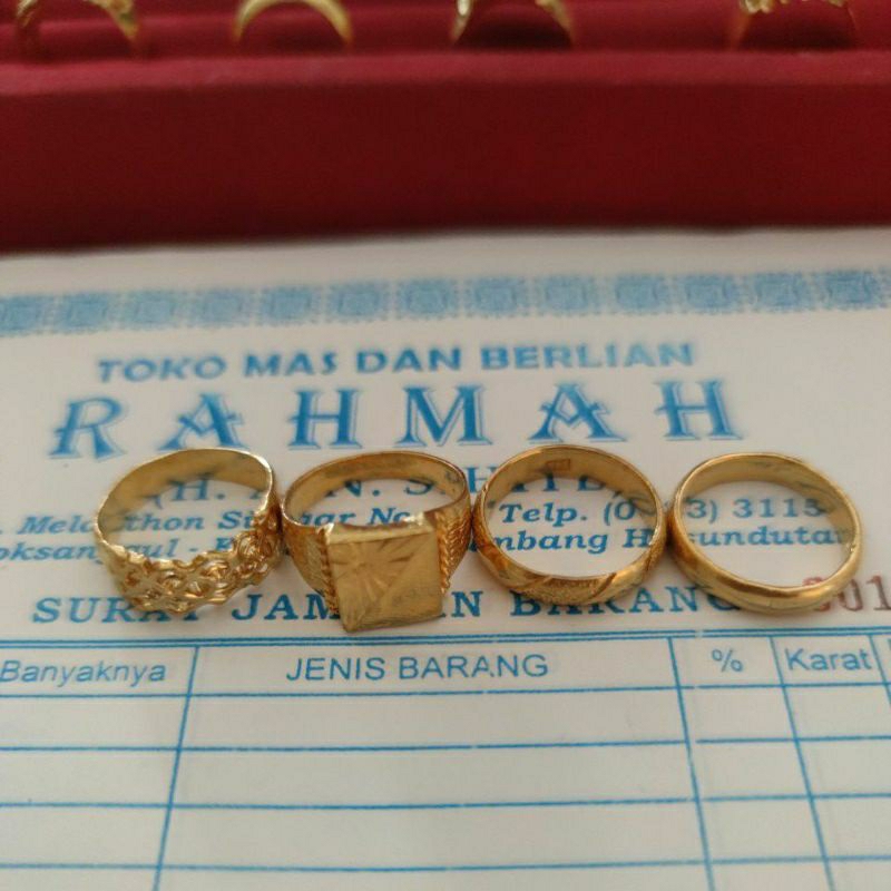 Perhiasan Emas Cincin 24Karat 6gr