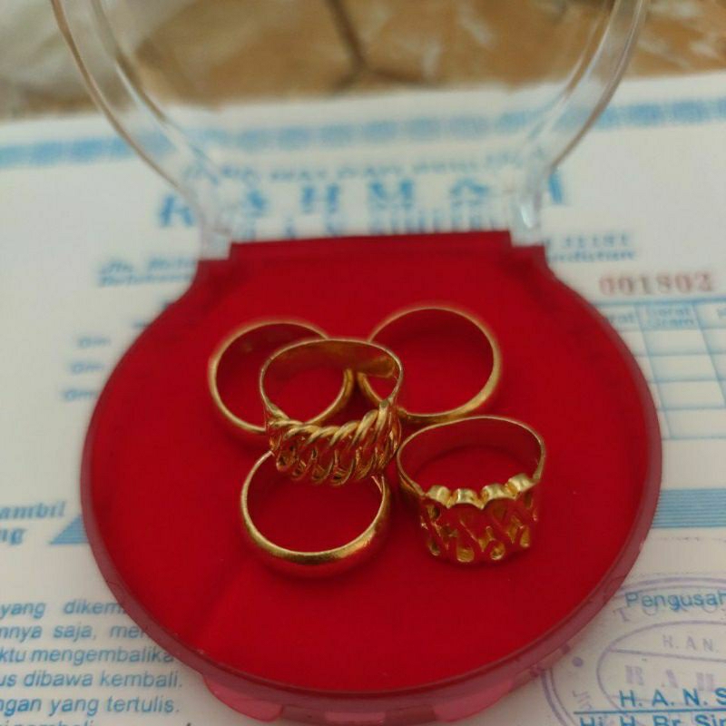 Perhiasan Emas Cincin 24Karat 10gr