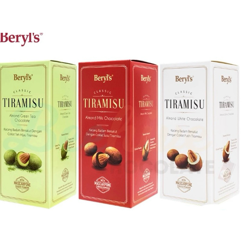 

Beryl's 200gr Tiramisu Almond White Milk Chocolate Coklat Kacang Badam Beryls Beryl