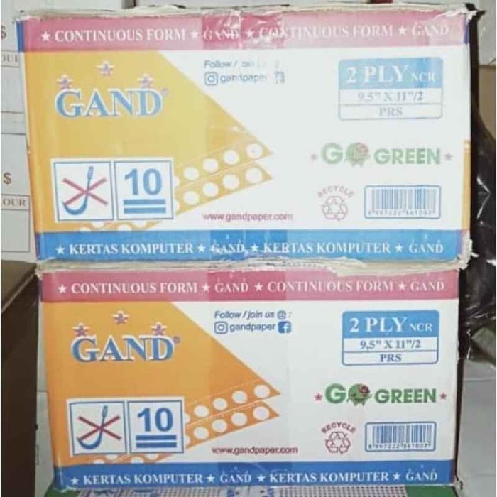 

Continous Form 9.5 x 11 2 Ply K2 bagi 2 WARNA GAND