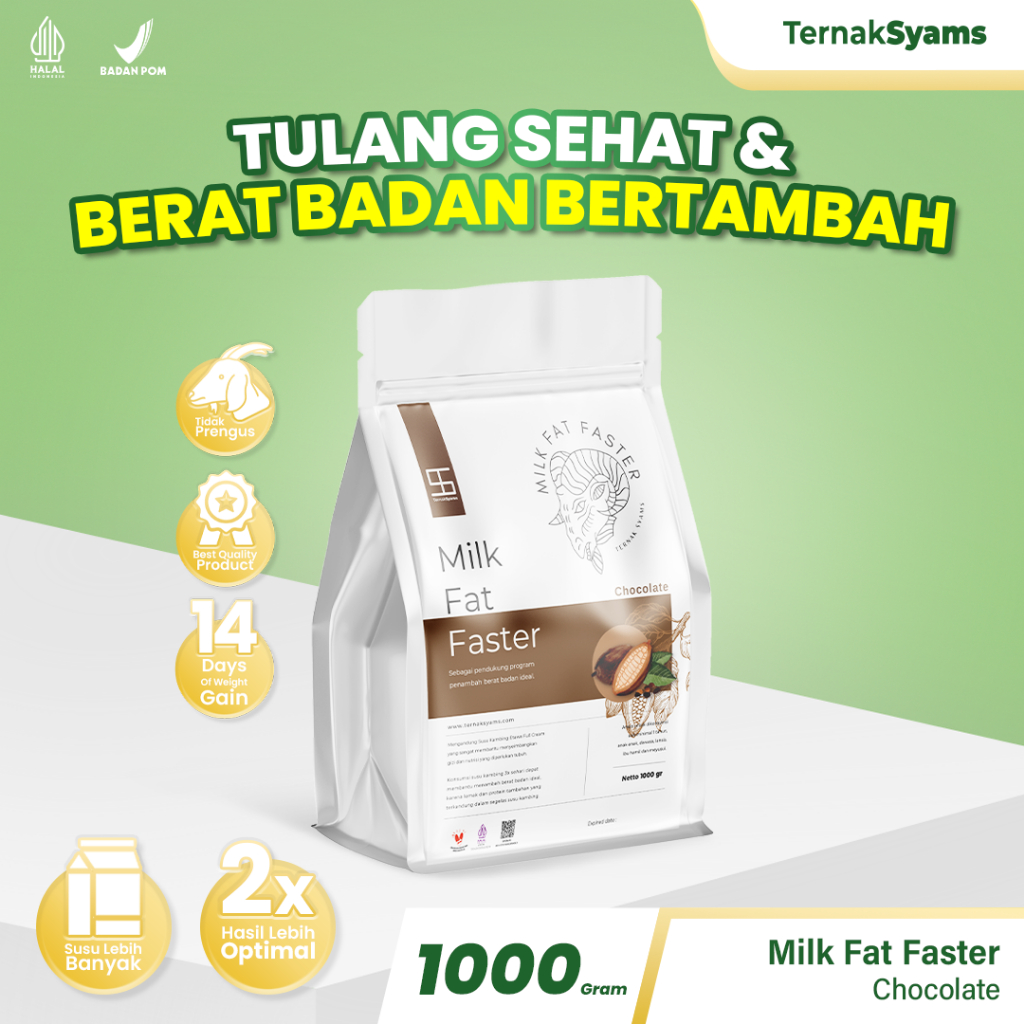 

Ternak Syams Premium Susu Penggemuk Penambah Kenaikan Berat Badan dan Nafsu Makan 1000 gr Ideal Varian Kambing Etawa Full Cream Varian Rasa Coklat Cokelat Milk Fat Faster Organik Suplemen Vitamin Makanan minuman Obat Kapsul BPOM HALAL LPPOM weight gain